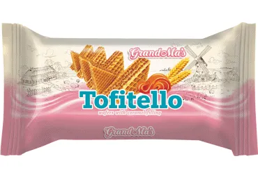 Vafeles ar karameles pildījumu Tofitello 220g  