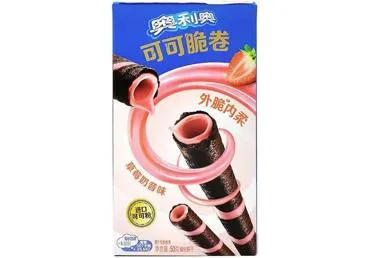 Vafeļu nūjiņas ar zemeņu garšas krēmu OREO Roll 50g
