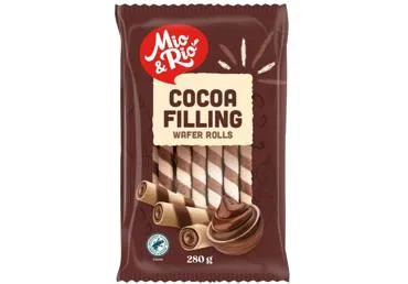 Vafeļu rullīši kakao pild.MIO&RIO 280g