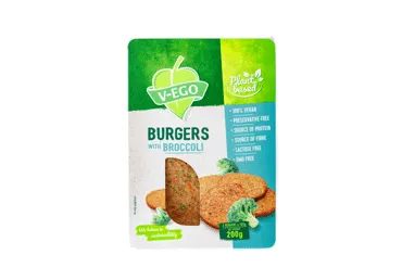 Vegānu burgeri ar brokoļiem V-EGO 200g