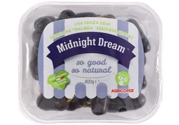 Vīnogas melnās bez kauliņiem Midnight Dream 400g