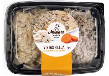 Vistas fileja ar sēnēm un pērļu grūbām MEISTARA MARKA 350g