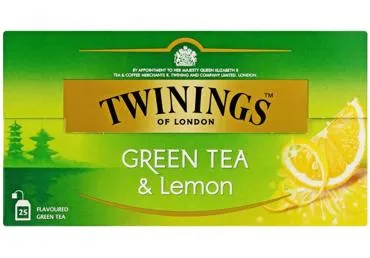 Zaļā tēja TWININGS ar citronu garšu 25x1,6g