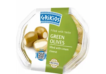 Zaļās olīvas ar svaigā siera pildījumu 200/150g