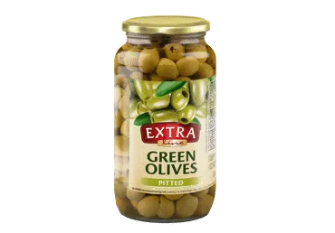 Zaļās olīvas bez kauliņiem EXTRA LINE 900g