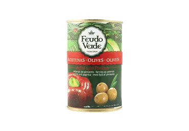 Zaļās olīvas FEUDO VERDE ar papriku 300g