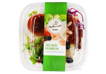 Zaļie salāti ar garnelēm MEISTARA MARKA 300g