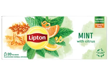 Zāļu tēja LIPTON citruss-piparmētra 20x1,3g