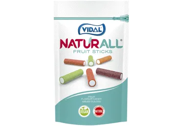 Želejas konfektes Natural Fruit Sticks VIDAL 180g