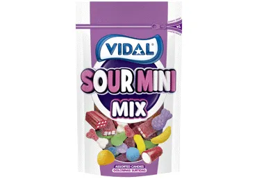 Želejas konfektes Sour Mini Mix VIDAL 180g