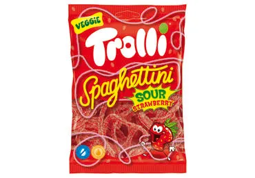 Želejas konfektes Spaghettini Strawberry TROLLI 100g
