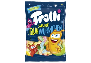 Želejkonfekte TROLLI Glowworms 100g