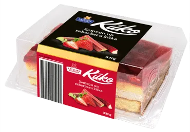 Zemeņu un rabarberu kūka KŪKO 320g