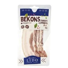 Bekons Lido karsti kūpināts šķēlēs 100g