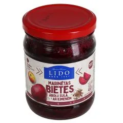 Bietes marinētas Lido ar ķimenēm, ābolu sulā 480g