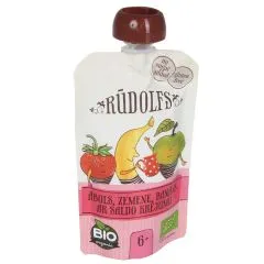 Biezenis Rūdolfs Bio ābolu-banānu-zemeņu 110g