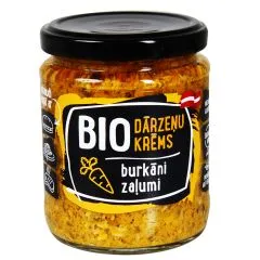 Dārzeņu krēms Rūdolfs Bio burkāni, zaļumi 235g