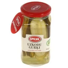 Gurķi uzkodām saldskābā marinādē Spilva 460g