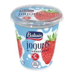 Jogurts Baltais zemeņu, C vitamīna 300ml