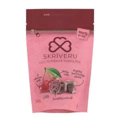 Konfektes Skrīveru ķirši tumšajā šokolādē 110g