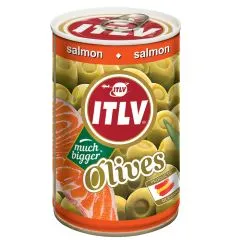 Olīvas ITLV Zaļās pildītas ar laša pastu 314ml