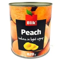 Persiki sīrupā Blik 820g