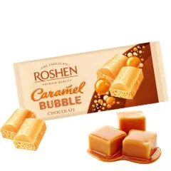 Šokolāde Roshen baltā karamele, porainā 80g