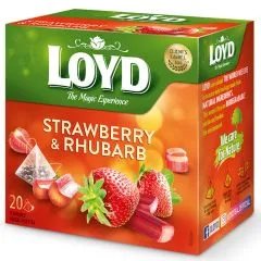 Tēja Loyd Pyramids ar zemeņu un rabarberu gar.40g