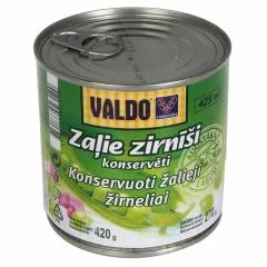 Zaļie zirnīši Valdo kons.425ml