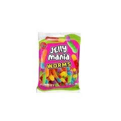 Želejkonfektes Jakes Jellymania Sour Worms 100g