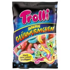 Želejkonfektes Trolli Glowworms 100g