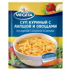 Zupa Vegeta Vistas zupa ar nūdelēm un dārzeņiem 45g