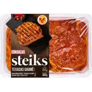 Cūkgaļas steiks Texasa gaumē kārba 450g