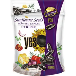 Sēklas saulespuķu Yes strīpainas ar sieru 300g