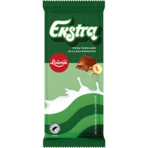 Šokolāde piena Ekstra ar lazdu riekstiem 90g