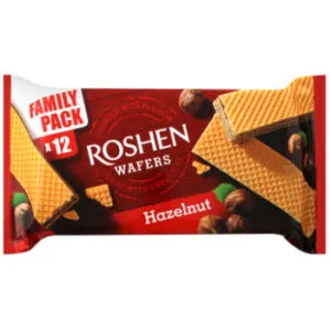 Vafeles Wafers ar riekstu krēma pildījumu Roshen 216g