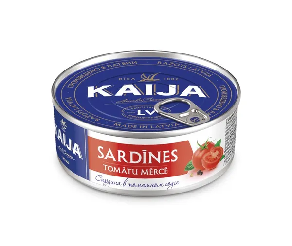 Atlantijas sardīnes tomātu mērcē 240g (132g), Kaija
