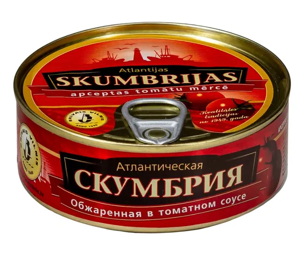 Atlantijas skumbrija tomātu mērcē 240g (144g), Riga Gold