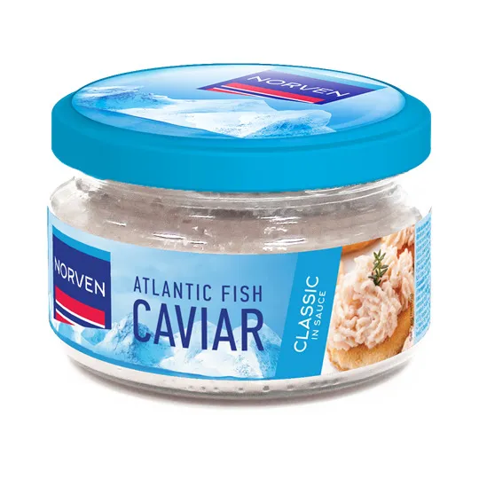 Atlantijas zivju ikru pasta baltajā mērcē ar kūpinātu lasi 160g, Norven