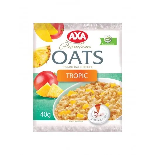 Ātri pagatav. auzu pārslu putra ar trop. augliem AXA 40g