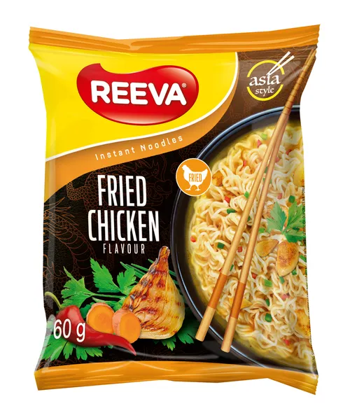 Ātri pagatavojamās nūdeles ar ceptas vistas gaļas garšu Asia 60g, Reeva