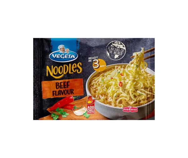 Ātri pagatavojamās nūdeles ar liellopa garšu 75g, Vegeta