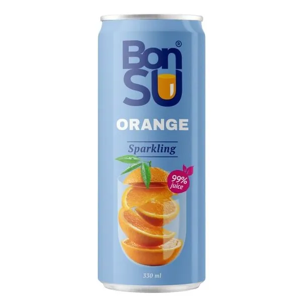 B/a gāzēts apelsīnu sulas dzēriens 330ml, Bonsu
