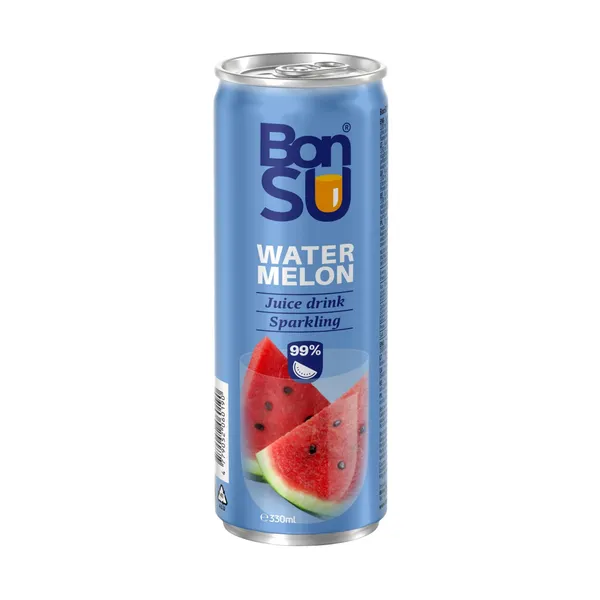 B/a gāzēts arbūzu sulas dzēriens 330ml, Bonsu