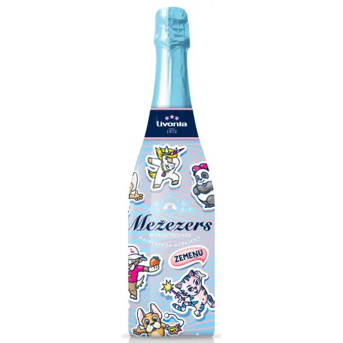 B/a gāzēts dzēriens Mežezers Kids zemeņu 0.75l