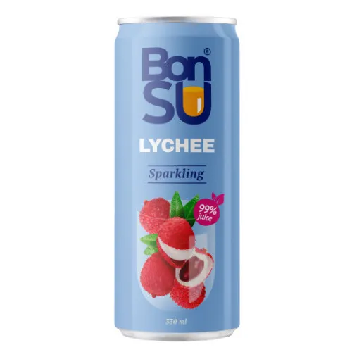 B/a gāzēts līči sulas dzēriens 330ml CAN, Bonsu