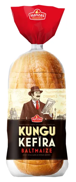 Baltmaize ar kefīru Kungu 500g, Hanzas Maiznīca