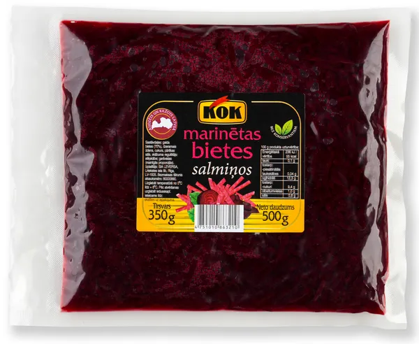Bietes salmiņos marinētas 500g (350g), KOK