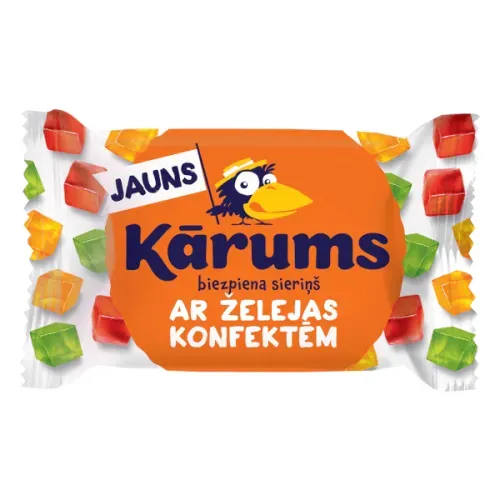 Biezpiena sieriņs ar želejas konfektēm 45g, Kārums