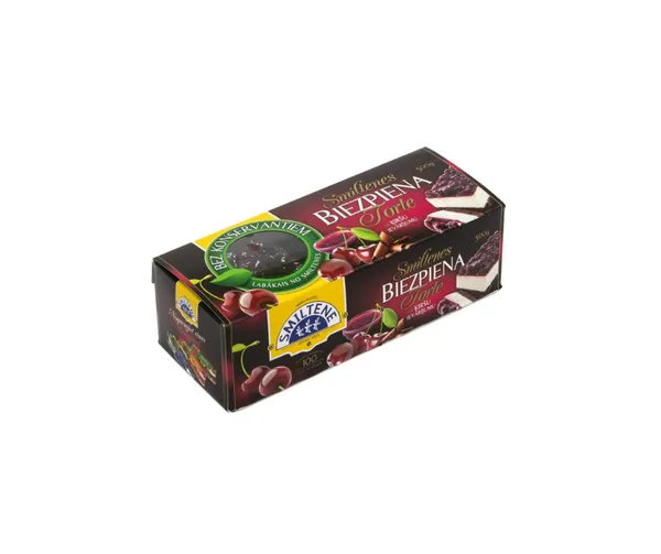 Biezpiena torte ar ķiršu ievārījumu 500g, Smiltene